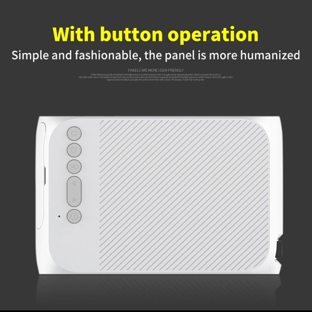 Mini Led Projector Home Theater Supports Hdmi & Av & Sd & Usb - Silver