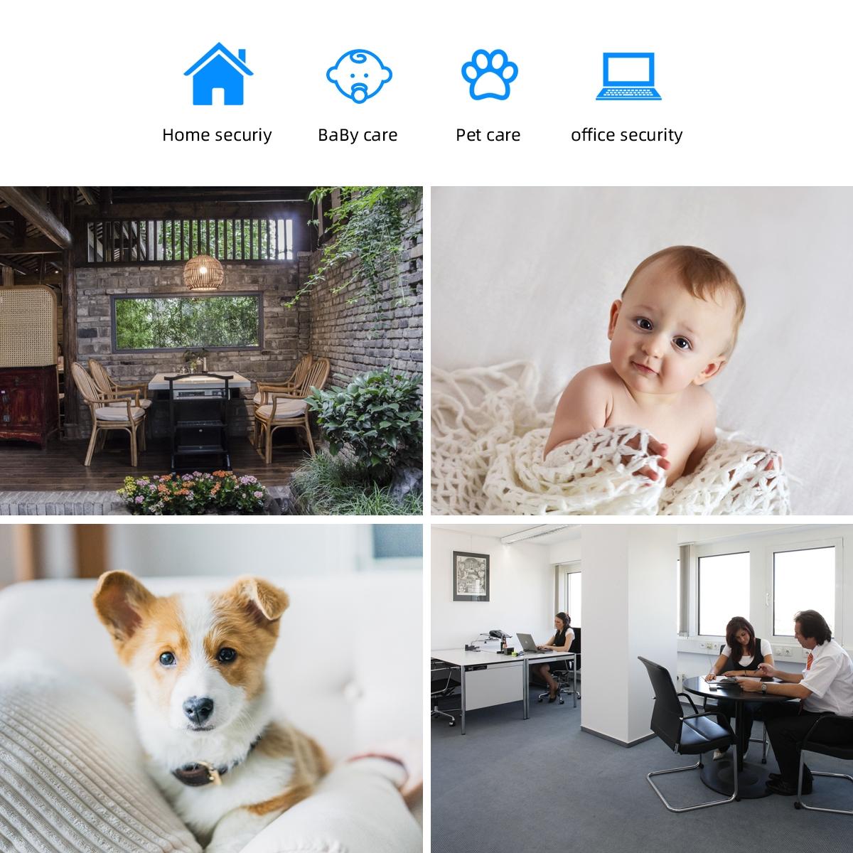 Wireless Ip Camera With 1080P Hd Motion Detection Night Vision And Tf Card Support