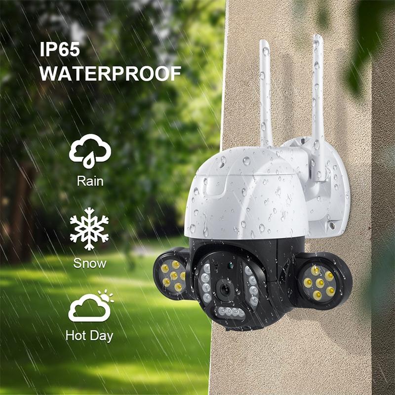 2.4G Wireless Ip Camera With 3.0Mp Motion Detection Two-Way Audio Night Vision And Tf Card Support - Ip65 Waterproof