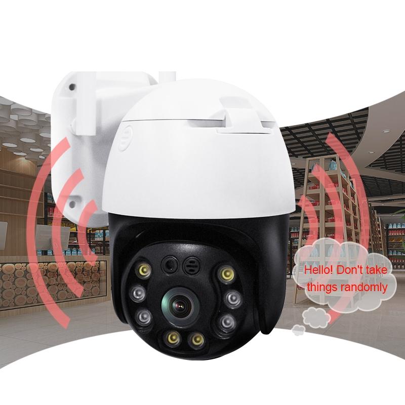 Waterproof 360 Degree Ptz Wifi Camera With 1080P Resolution 3.0Mp Lens Two-Way Voice Motion Detection And 128Gb Tf Card