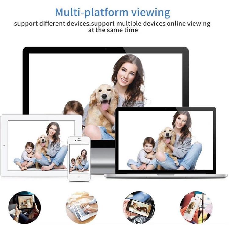 720P Hd Wifi Ip Camera With Motion Detection And Night Vision White