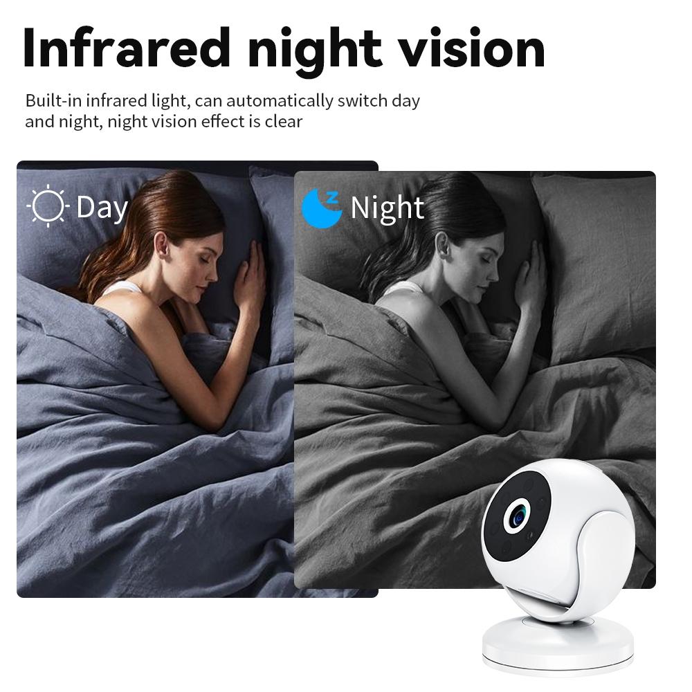 Portable Mini 4K Hd Camera With Night Vision For Home Security - White