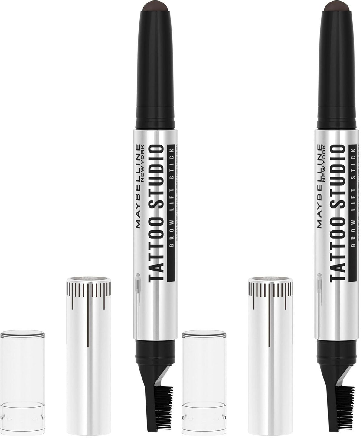 2x Maybelline Tattoo Studio 1.1g Brow Lift Stick Eyebrow Liner - 255 Soft Brown