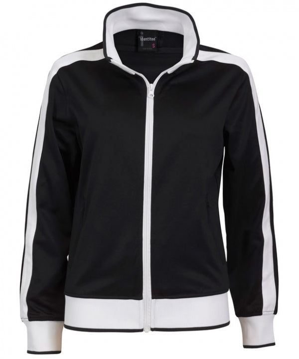 Track Top Jacket Full Zip Tracksuit Varsity Jumper Warm Winter - Black/White - XL (18-20)