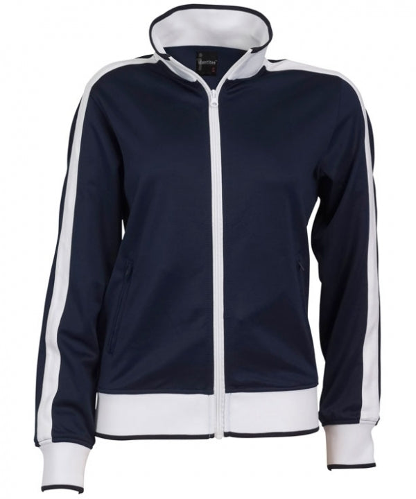 Track Top Jacket Full Zip Tracksuit Varsity Jumper Warm Winter - Navy/White - S (6-8)