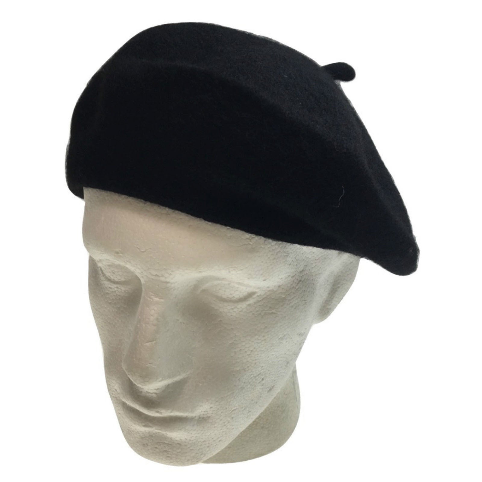 Unisex FRENCH BERET HAT sboy Military Cap Winter Warm Army Style Beanie - Black