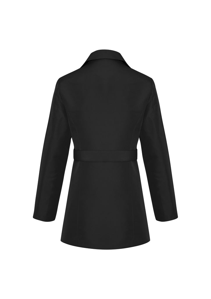 Womens Winter Button Long Trench Coat Jacket Parka Overcoat - Black - XXX-Large