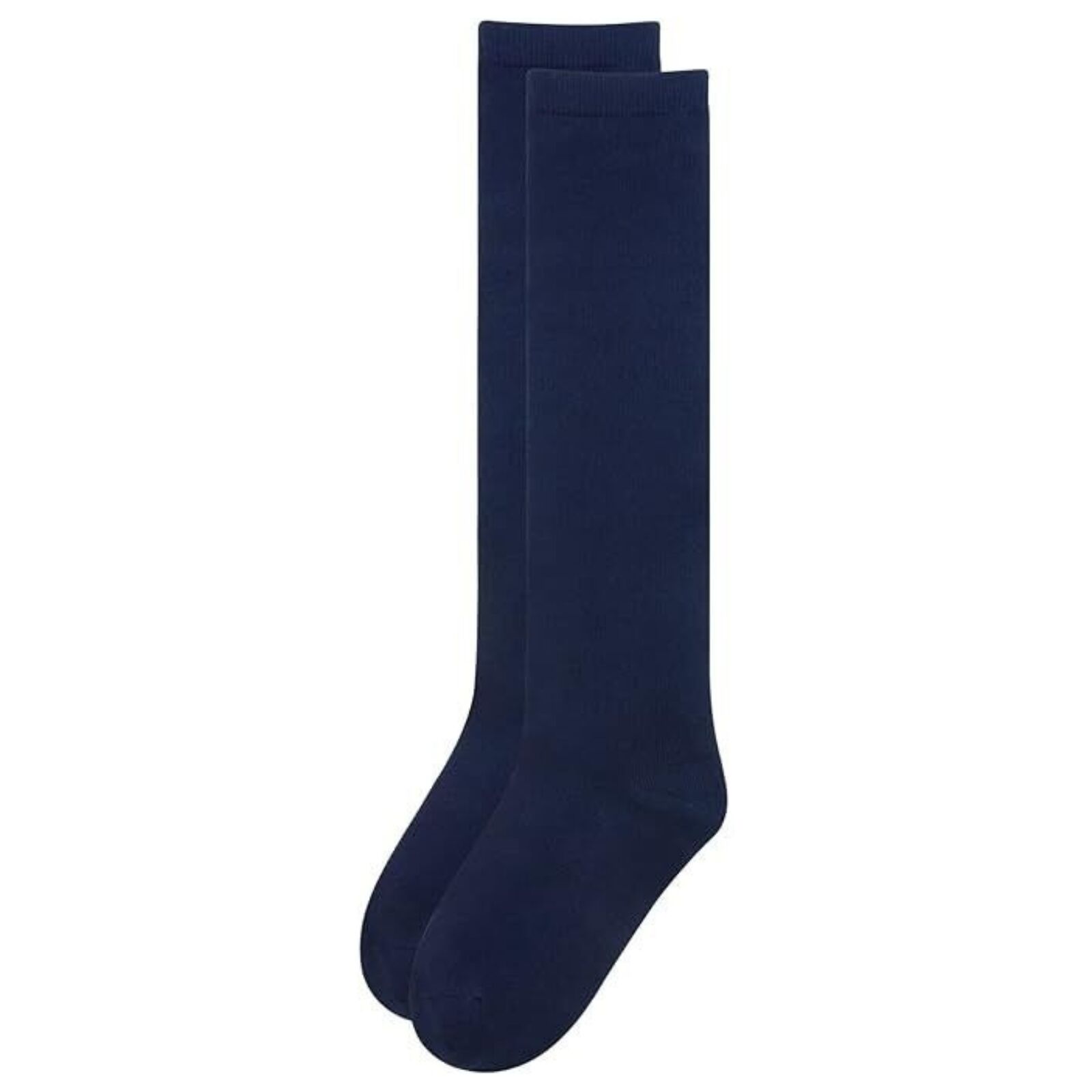 1x Pair School Uniform Knee High Socks Cotton Rich Girls Boys Kids - Navy - 6-11 (12+ Years Old)