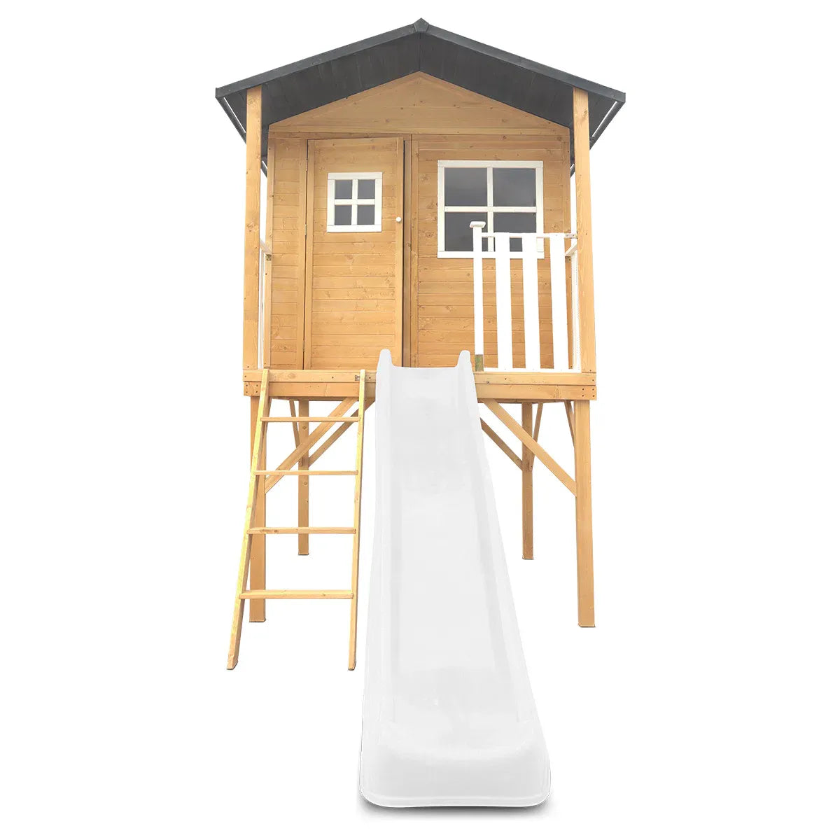 Lifespan Kids Burleigh Cubby House with 2.2m Slide (White)