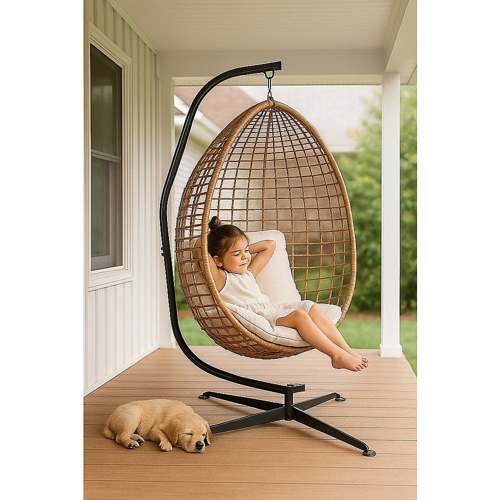 Hammock C Stand Solid Steel Construction for Hanging Air Porch Swing Chair