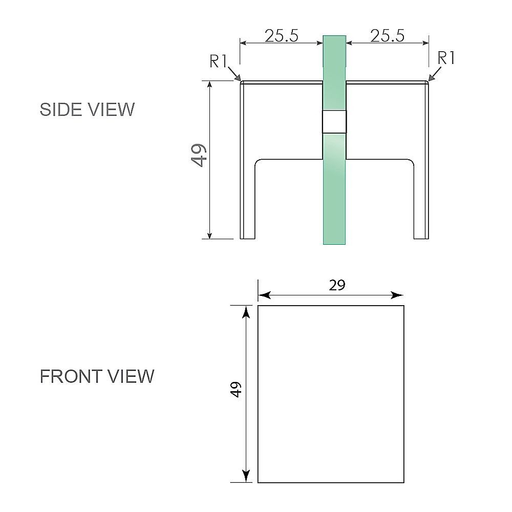 120x120cm Double Door Corner Shower Screen – Black F-Brackets, Brass Hinges & Square Double Pull Handle