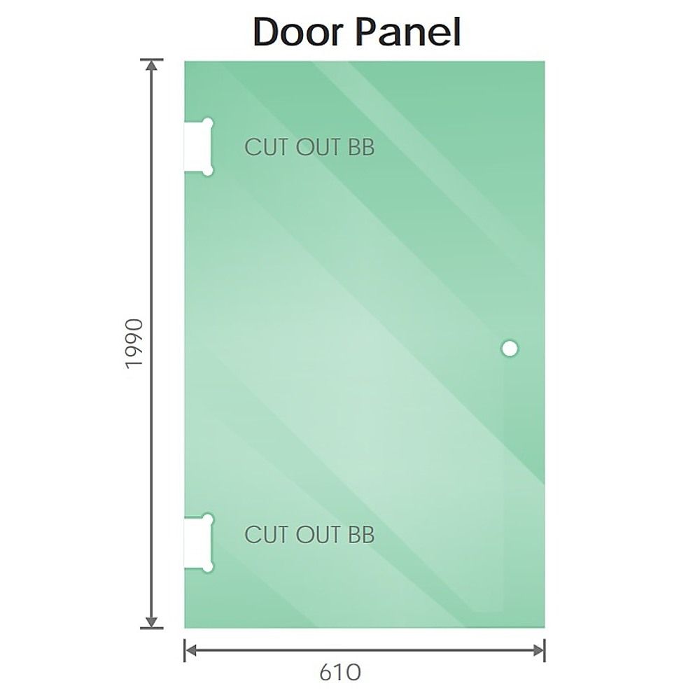 90x110cm Double Door Corner Shower Screen with Nickel Brackets and Brass Hinges, Square double pull Handle