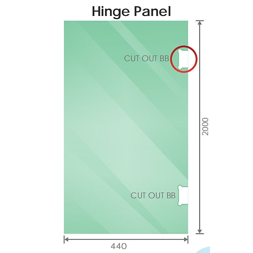 110x120cm Double Door Corner Shower Screen – Channels with Brass Hinges in Gold, Round Handles