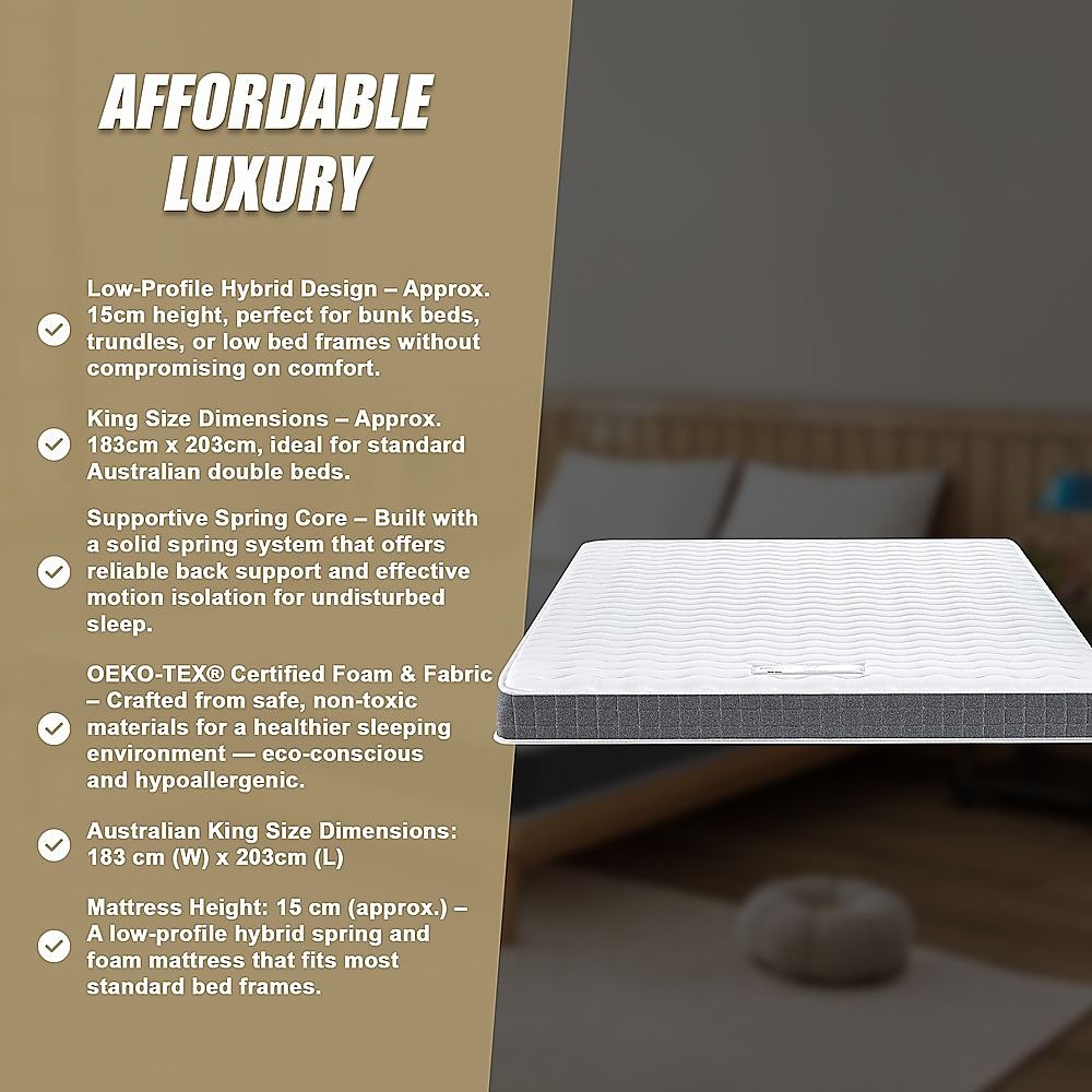 King Memory Foam Mattress – OEKO-TEX® Textile & CertiPUR-US® Certified Foam