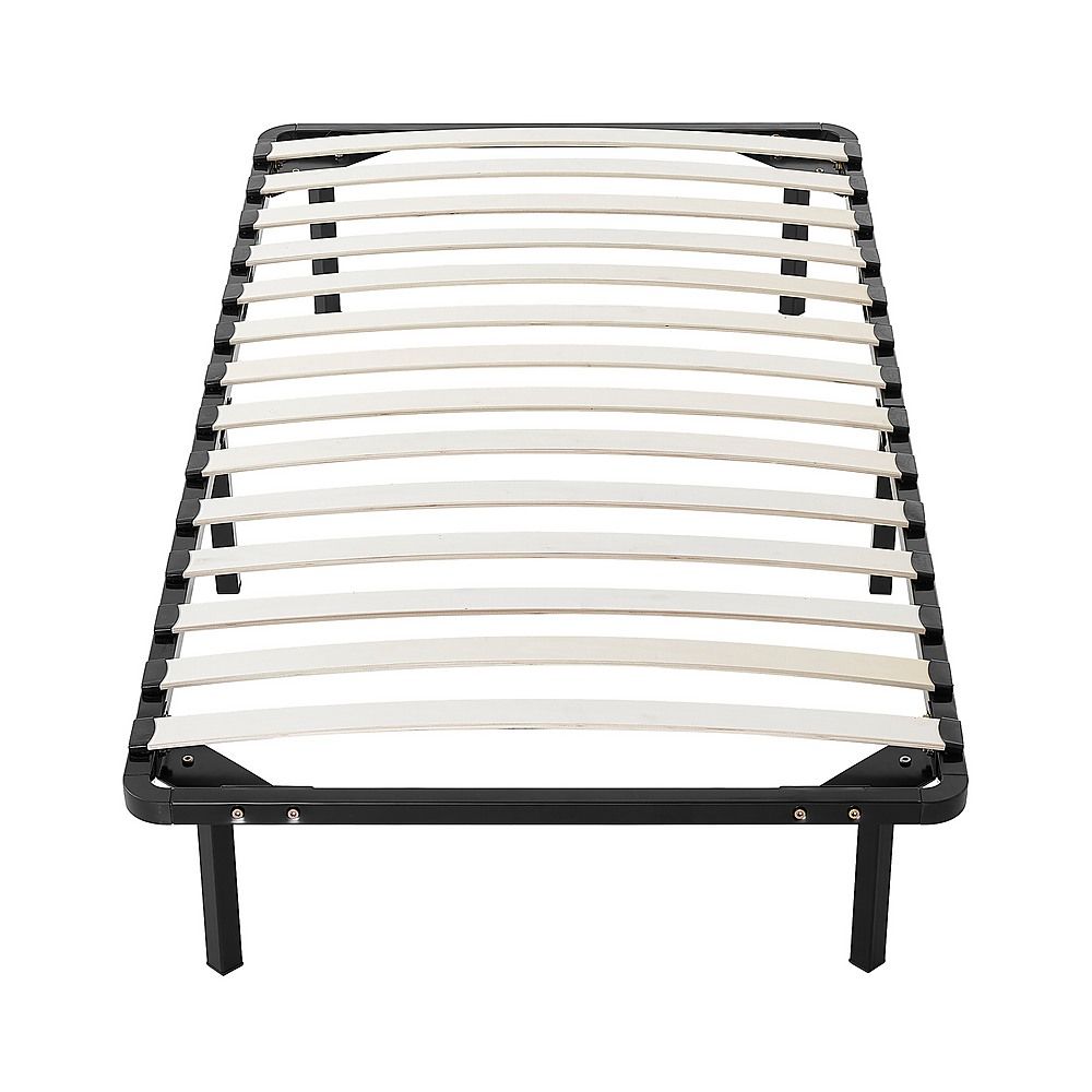 Metal Bed Frame for Single Mattress – Black Powder-Coated Steel Base