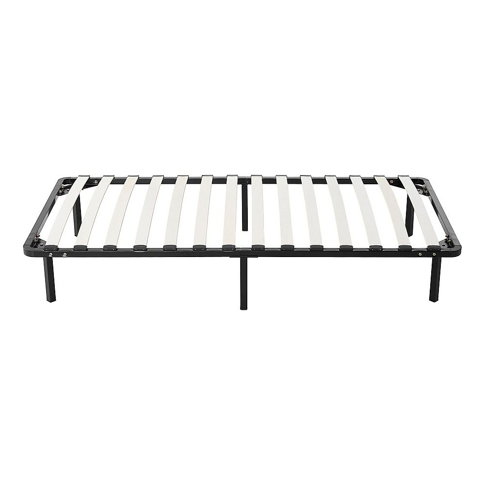 Metal Bed Frame for Single Mattress – Black Powder-Coated Steel Base