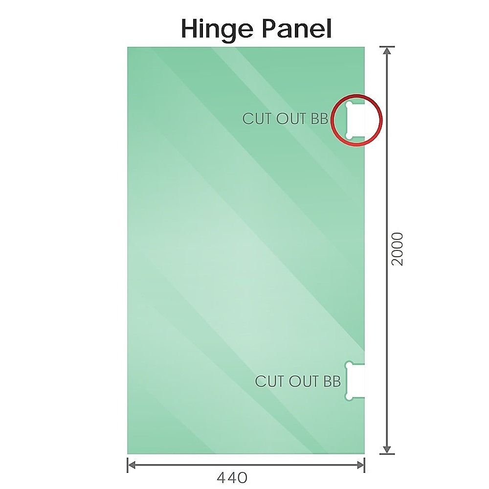 90cm Frameless Diamond Shower Screen with White Channels and SS Hinges