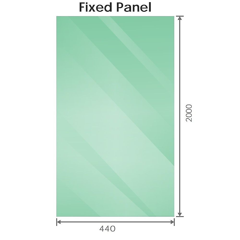 90cm Frameless Diamond Shower Screen with White Channels and SS Hinges