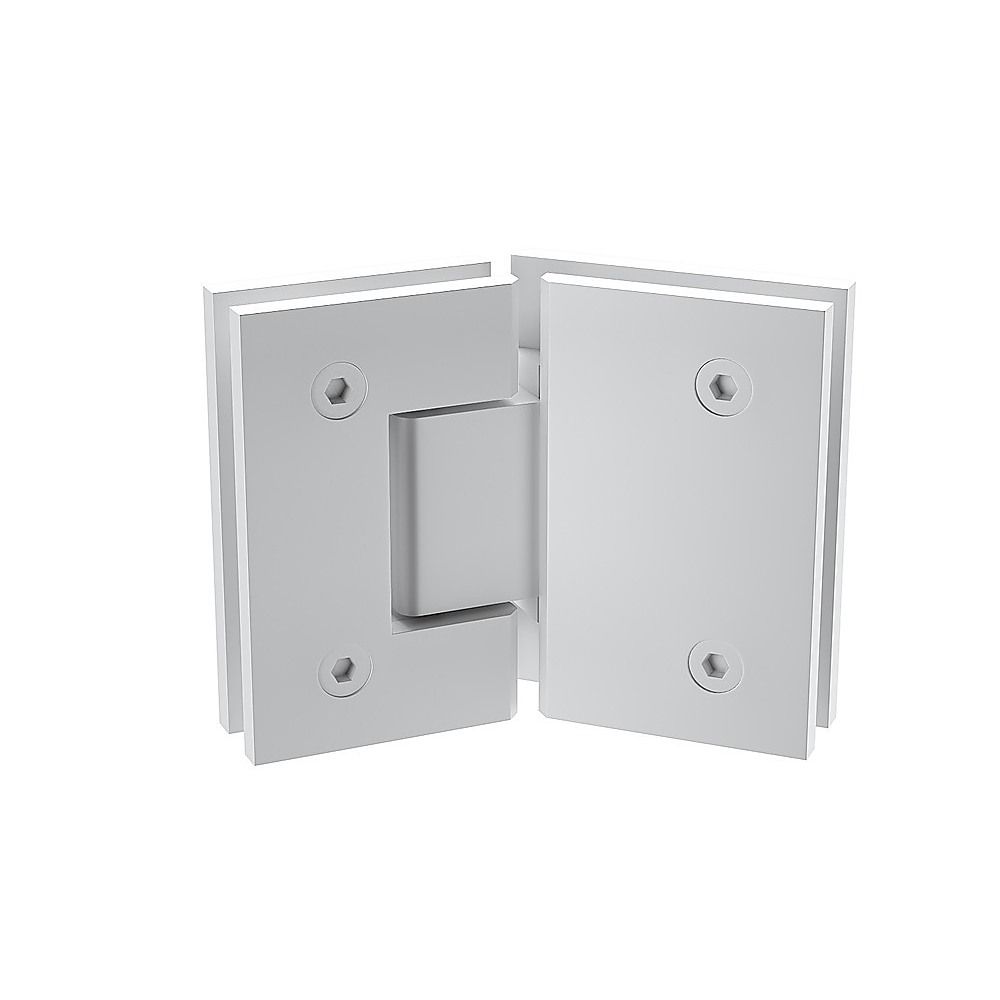90cm Frameless Diamond Shower Screen with White Channels and SS Hinges