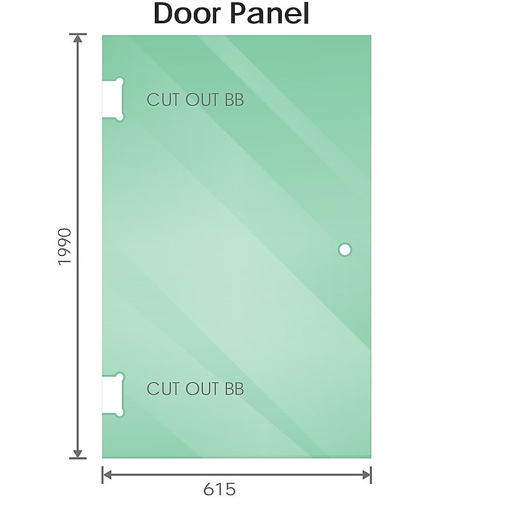 100cm Frameless Diamond Shower Screen with White Channels and SS Hinges