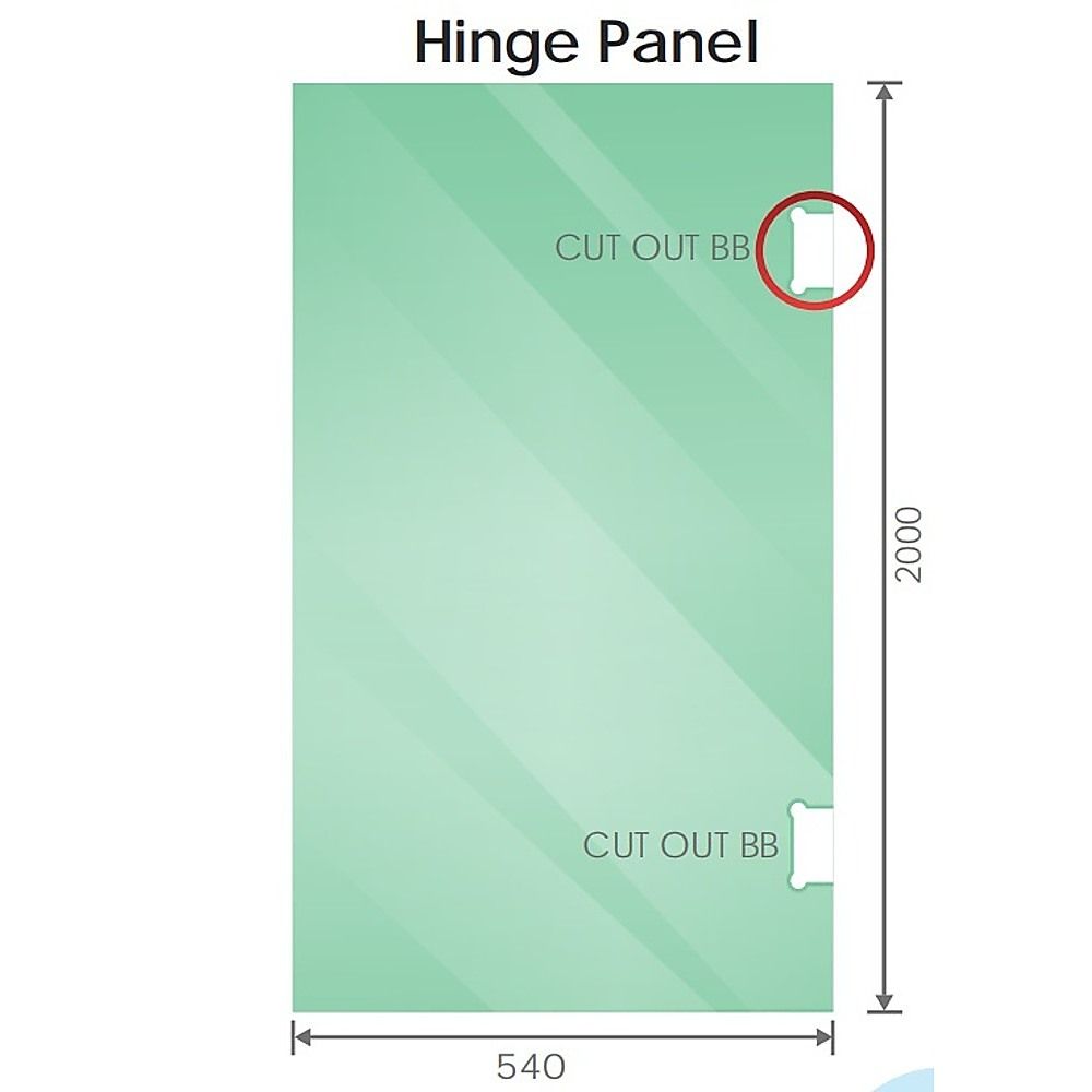120cm Wall to Wall Frameless Shower Screen – Chrome Wall Channel and Floor Channel with SS Hinges for Contemporary Style