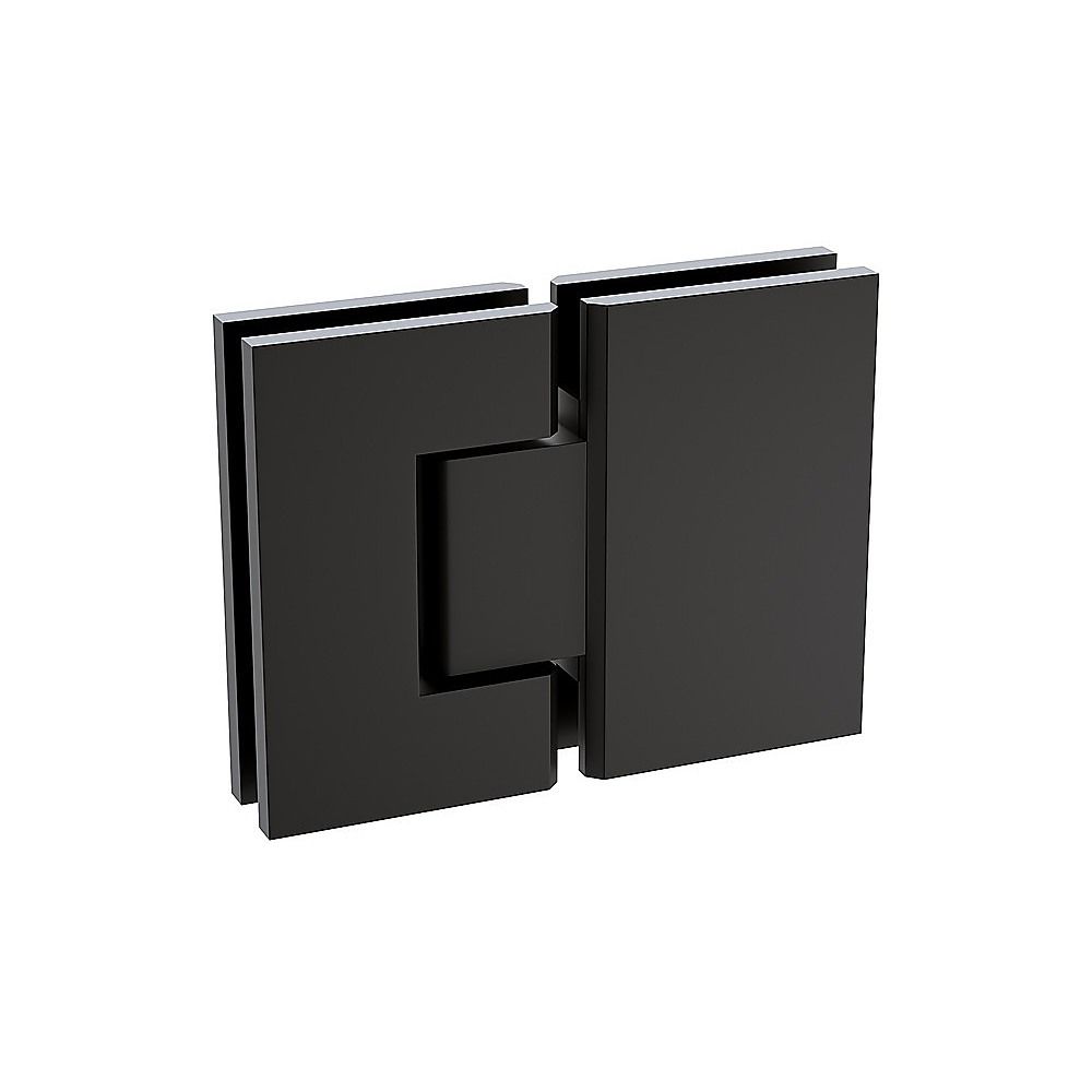 120cm Wall to Wall Frameless Shower Screen – Black Wall Channel and Floor Channel with SS Hinges for Contemporary Style