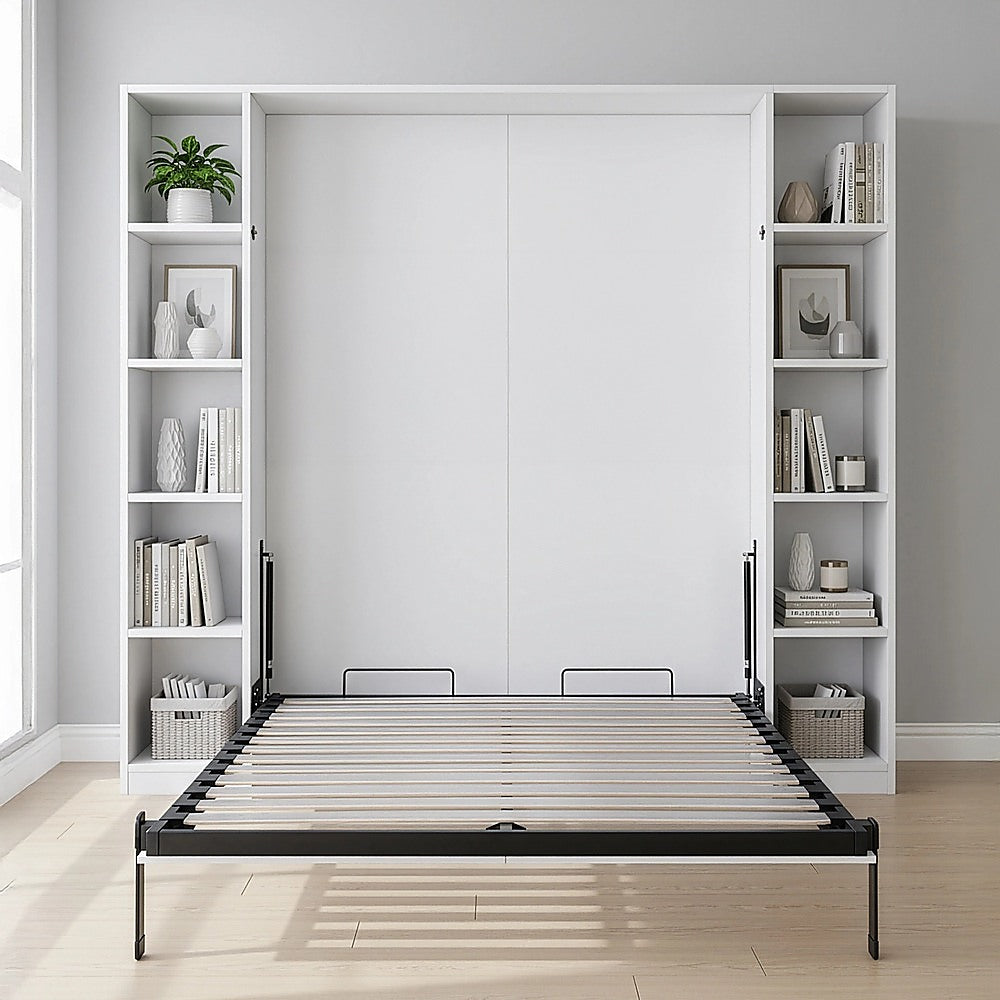 Queen DIY Wall Bed Hardware Kit with Black handle – Frame & Mechanism for Custom Build