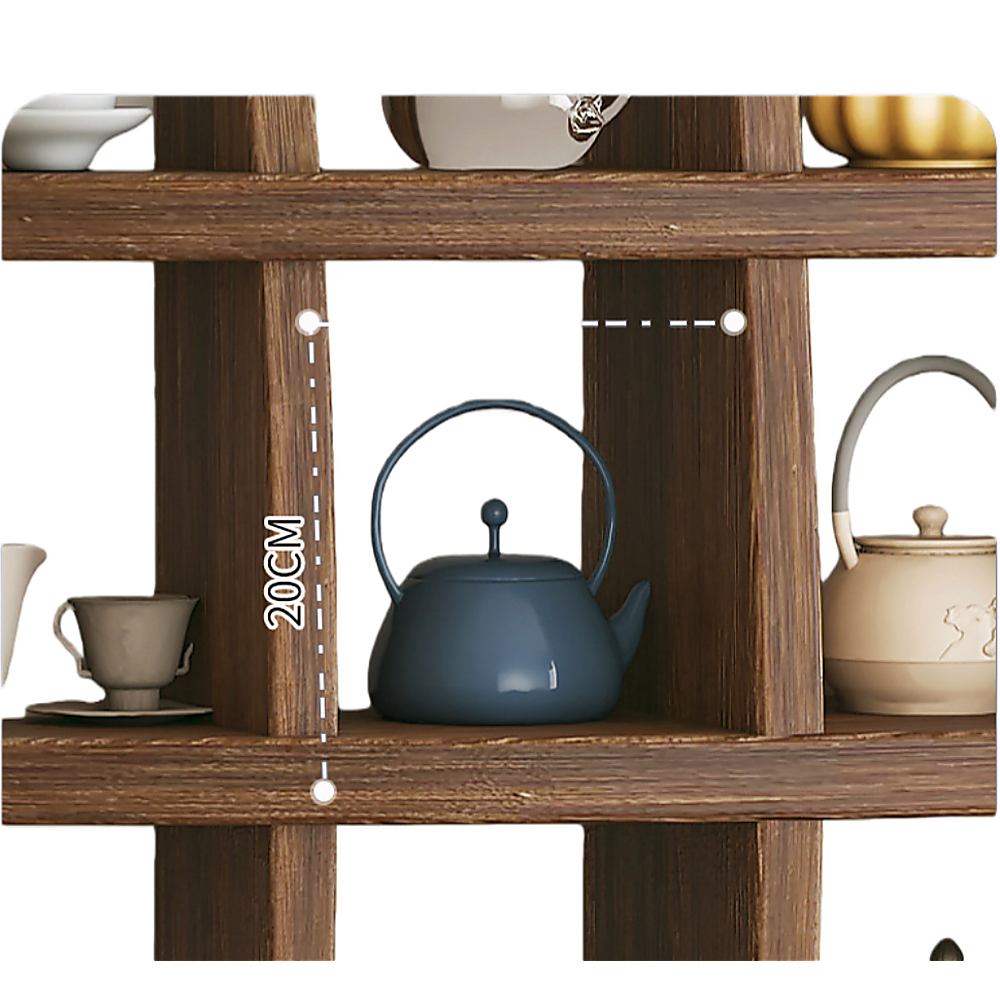 90x90cm Solid Wood Wall Mounted Display Shelf Antique Style Decor