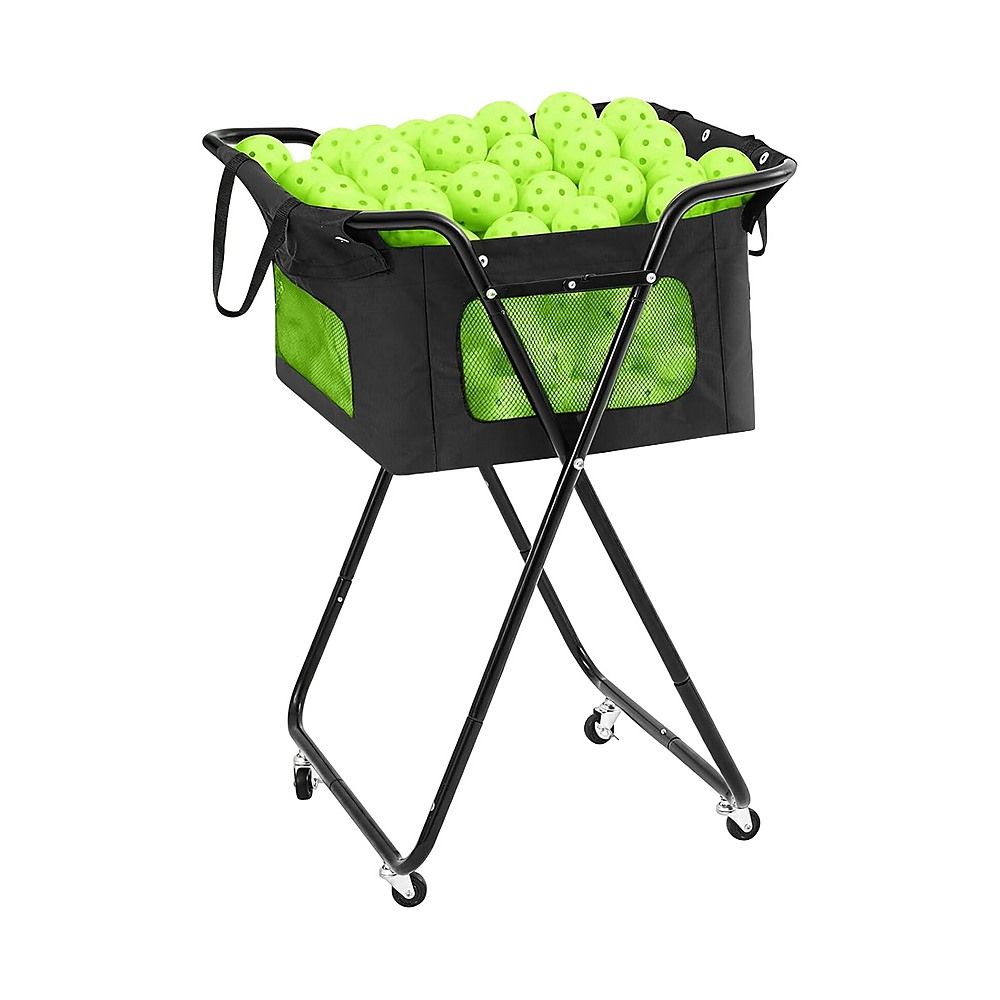 Ball Caddy with Wheels Portable Cart Holds 140 Pickleballs or 175 Tennis Balls