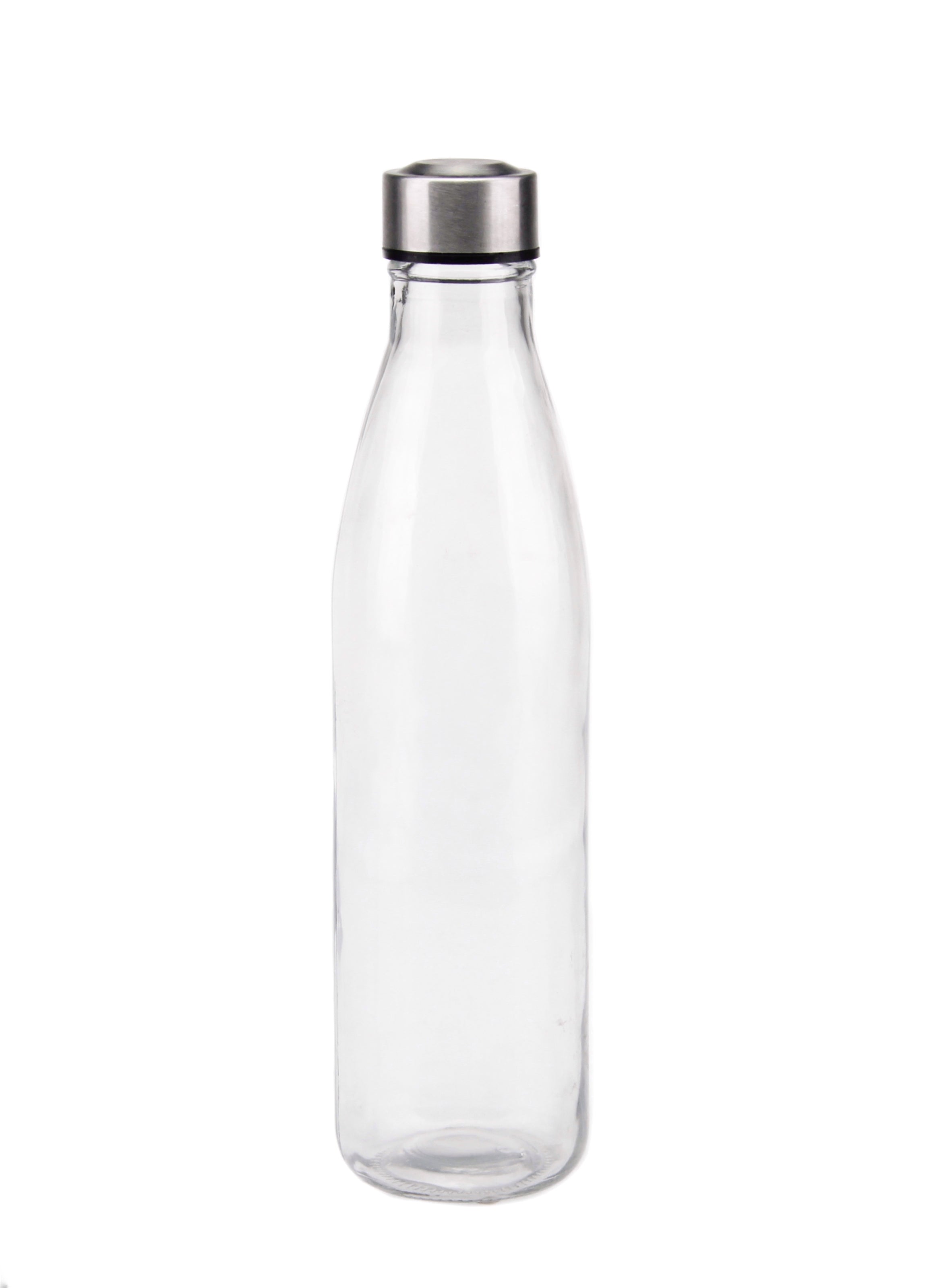 bulk 12 Clear Glass Water Bottle 1L 2 Assorted 8x31cm