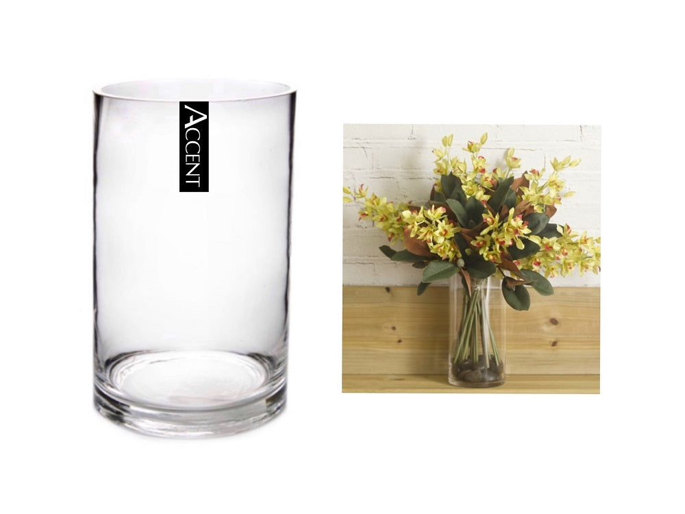 bulk 6 Glass Cylinder Vase Flower 30cm