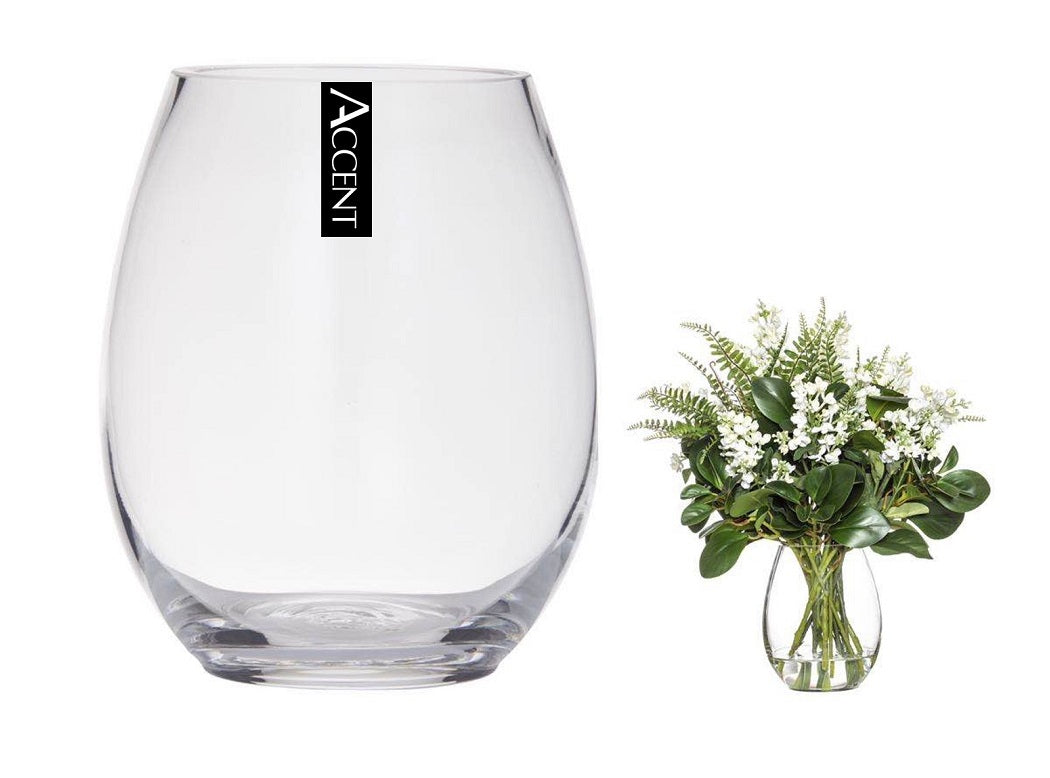 bulk 4 Glass Barrel Vase Flower 23cm
