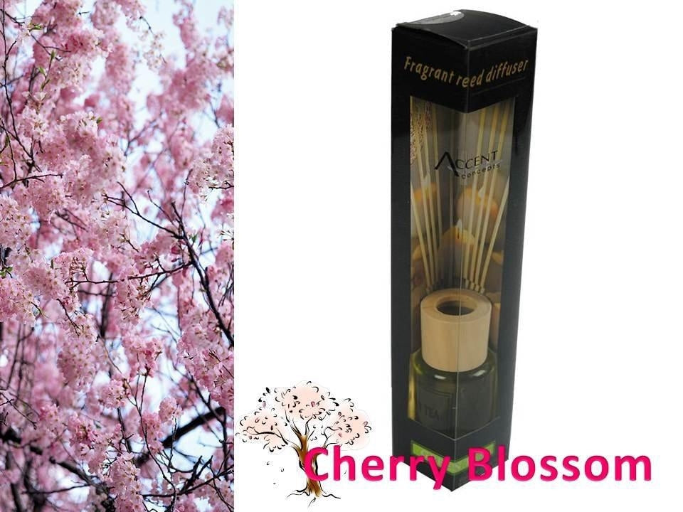 bulk 24 Scented Oil Diffuser Cherry Blossom 50ml 8 Ratten Sticks