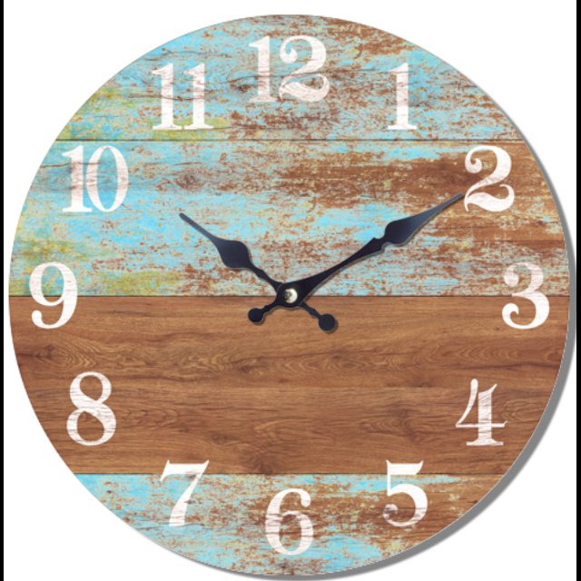 Rustic Round Wall Clock 33cm
