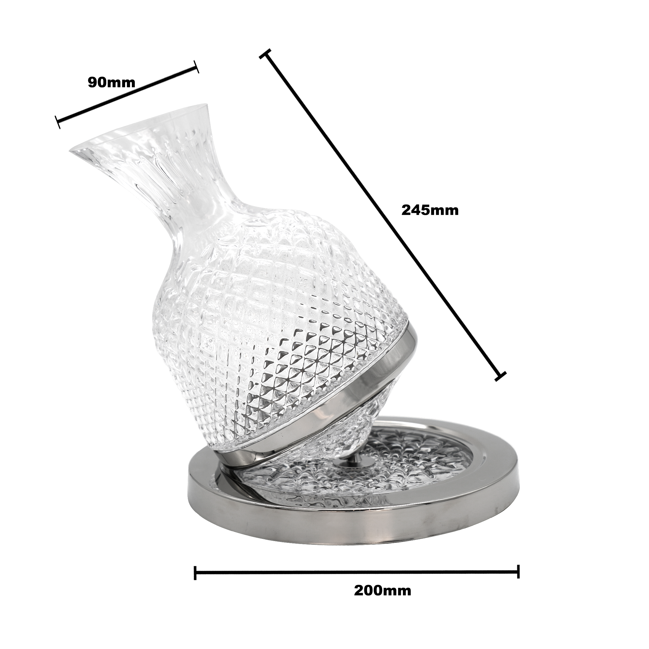 Authur Embossed Decanter - 1500m