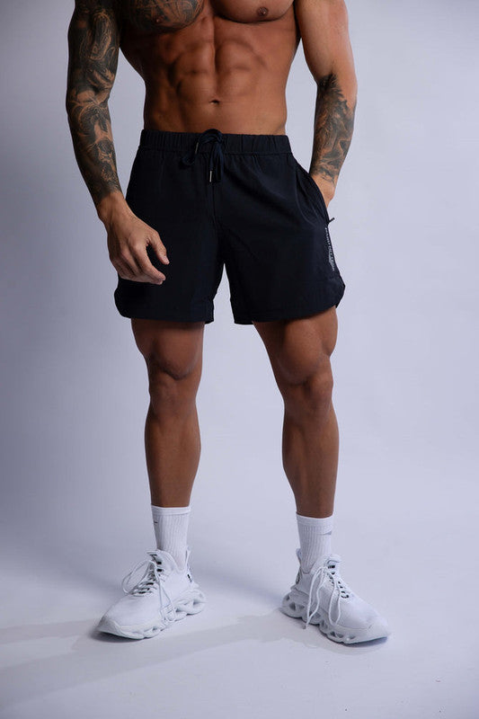 HARD HITTERS MEN'S PRO-TECH PERFORMANCE SHORTS BLACK LARGE