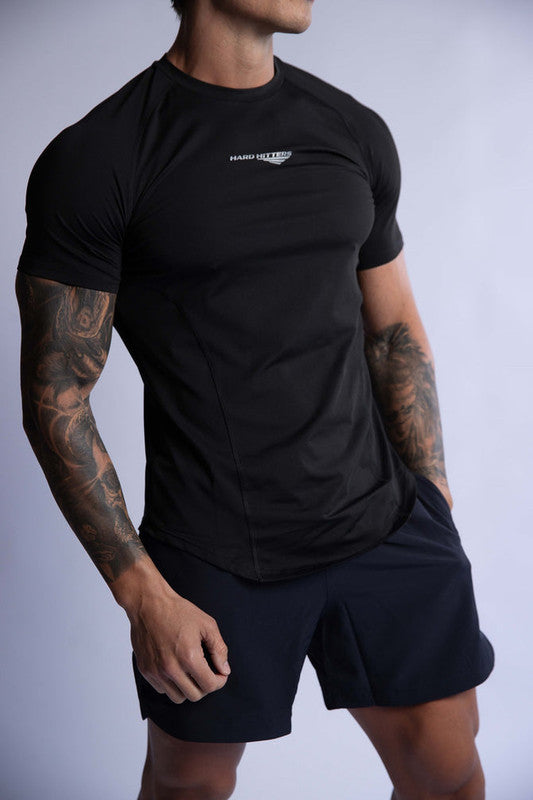 HARD HITTERS PRO-TECH PERFORMANCE TEE BLACK SMALL