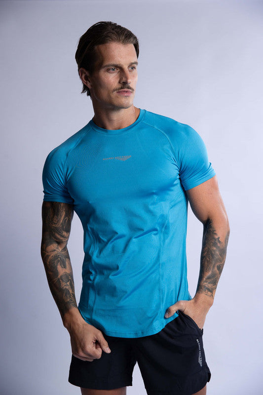 HARD HITTERS PRO-TECH PERFORMANCE TEE MYKONOS BLUE MEDIUM
