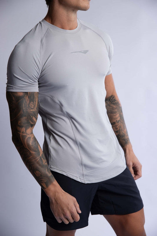 HARD HITTERS PRO-TECH PERFORMANCE TEE SILVER SMALL