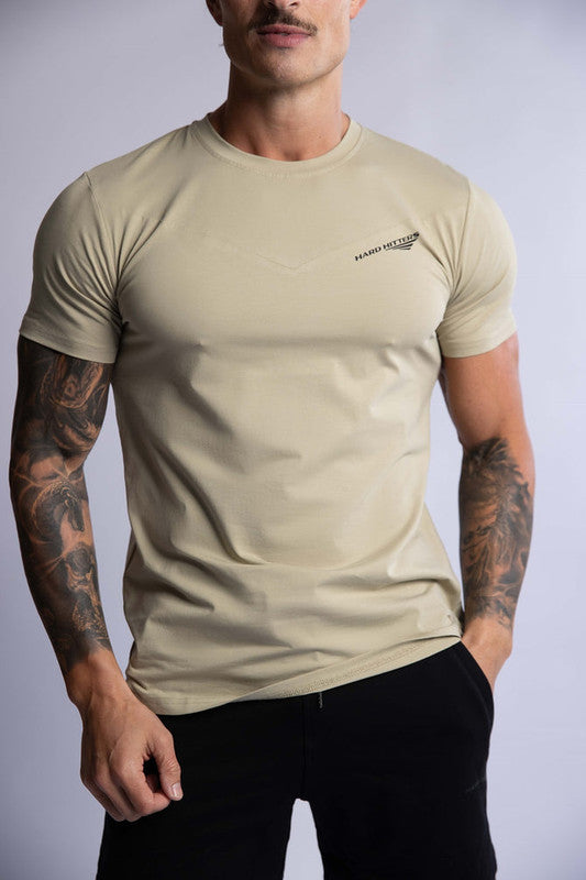 HARD HITTERS SLIM FIT COTTON TEE SAGE MEDIUM