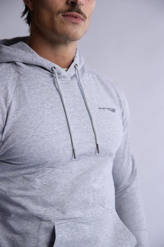 HARD HITTERS SLIM FIT TERRY HOODIE GREY X-LARGE