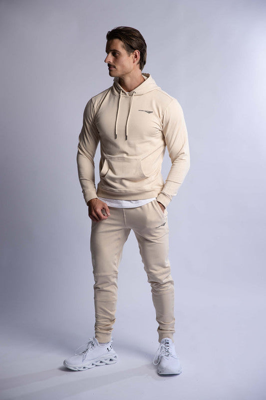 HARD HITTERS SLIM FIT TERRY JOGGERS BEIGE SMALL