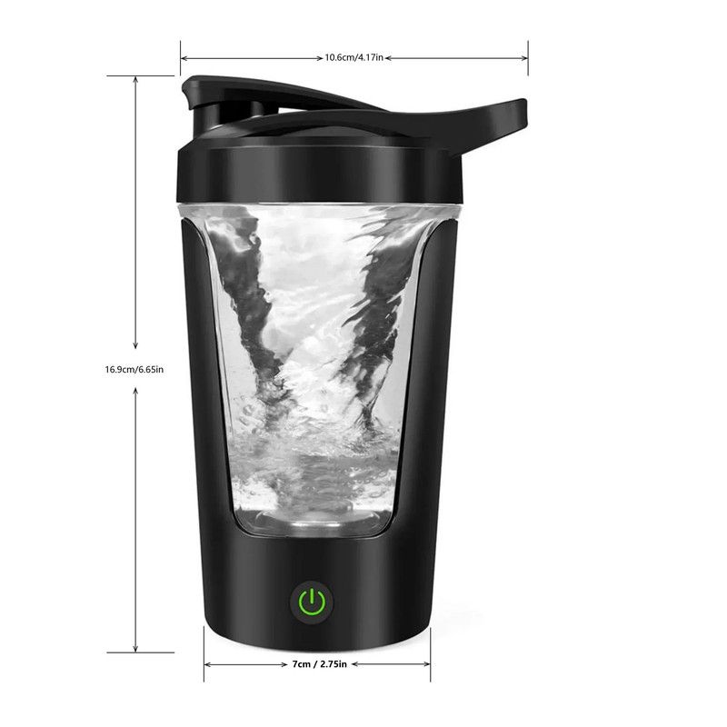 Portable Electric Bottle 450ML Self-Mixing Blender Black