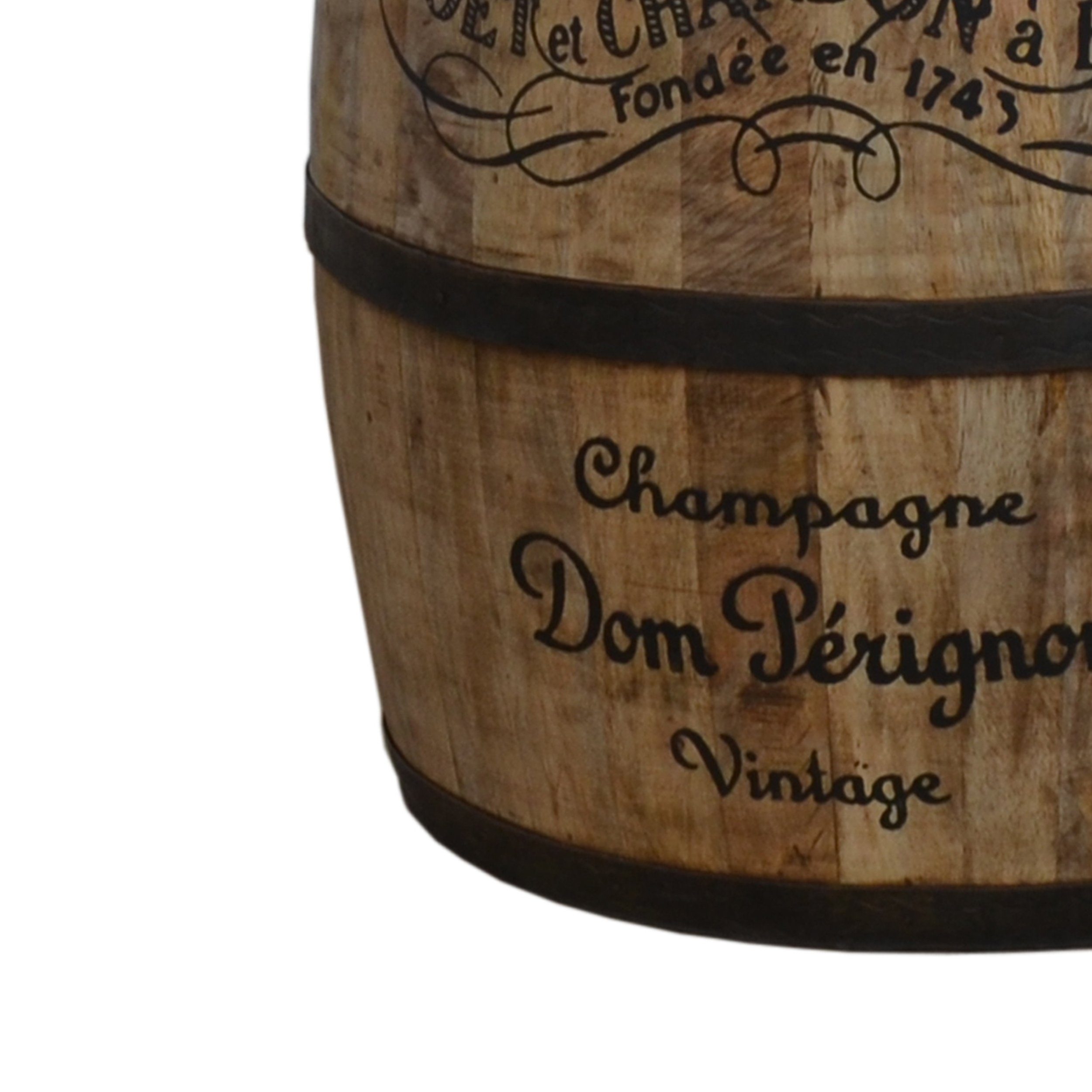 CYCLINDRICAL MOET CHANDON LEATHER OTTOMAN