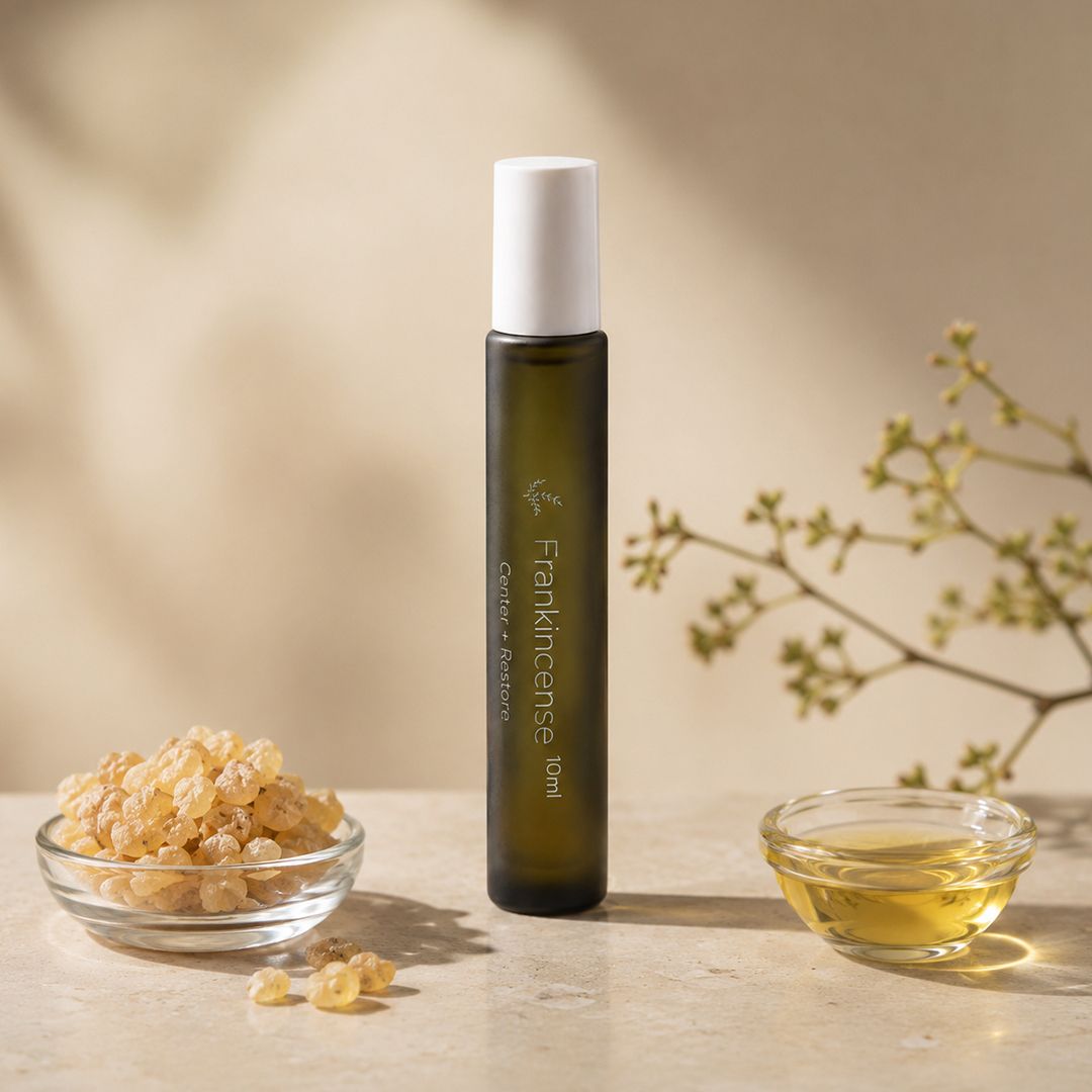 Frankincense Essential Oil Roll-on — Deep Grounding Ritual for Presence, Meditation & Emotional Stability