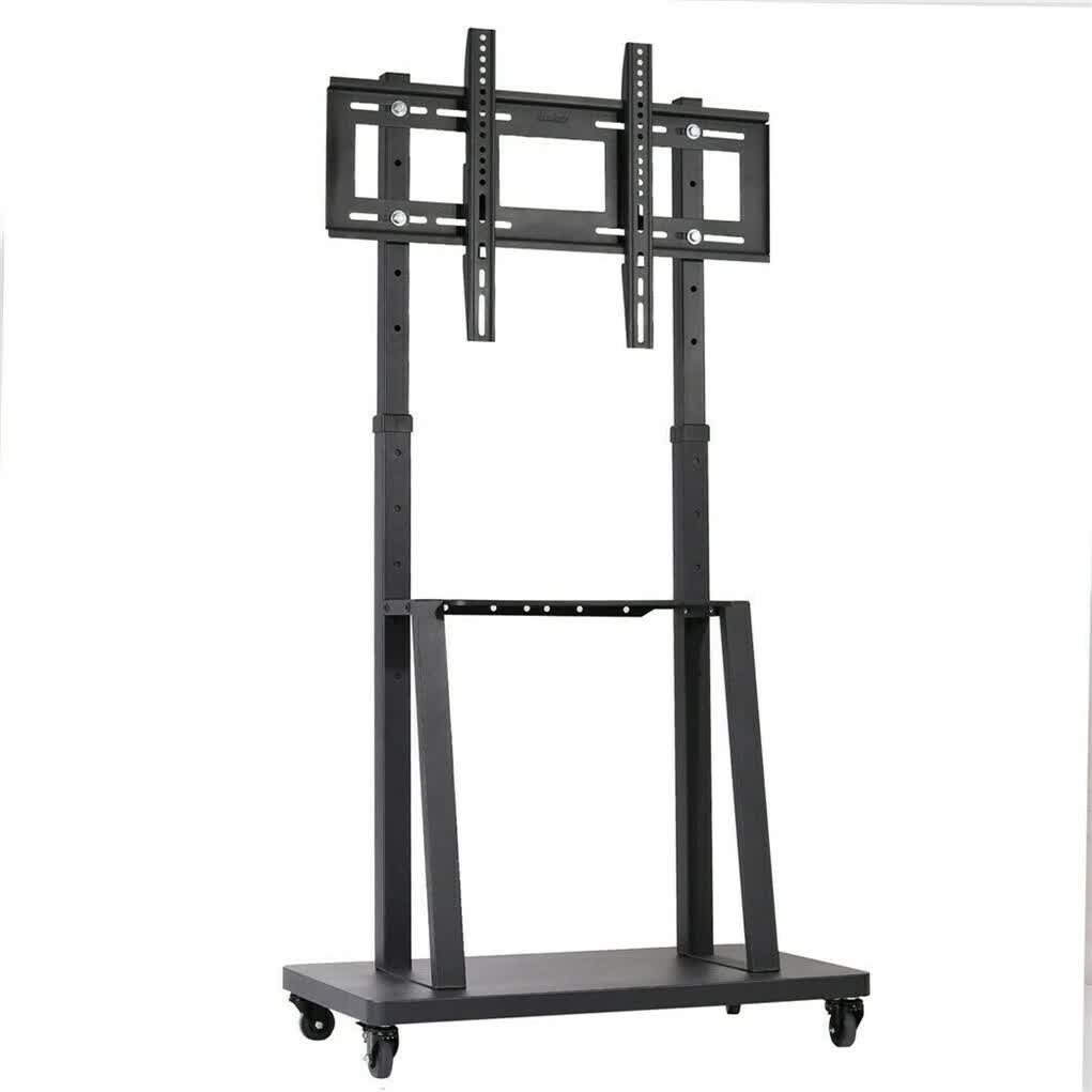 Floor Tv Mount Stand Bracket Rolling For 32"-80" Screens Vesa 600X400 Hold 65Kg