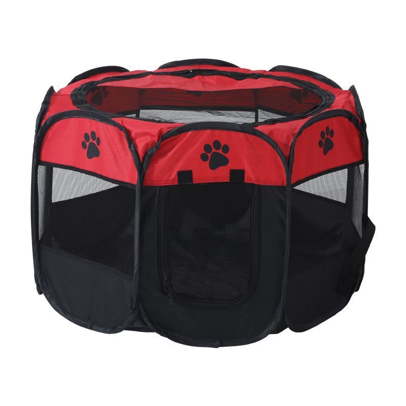 Portable Pet Playpen with Oxford Cloth, Foldable Octagon Dog & Cat Tent, Indoor & Outdoor Use size 91*91*58cm