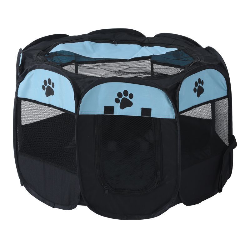 Portable Pet Playpen with Oxford Cloth, Foldable Octagon Dog & Cat Tent, Indoor & Outdoor Use size 91*91*58cm