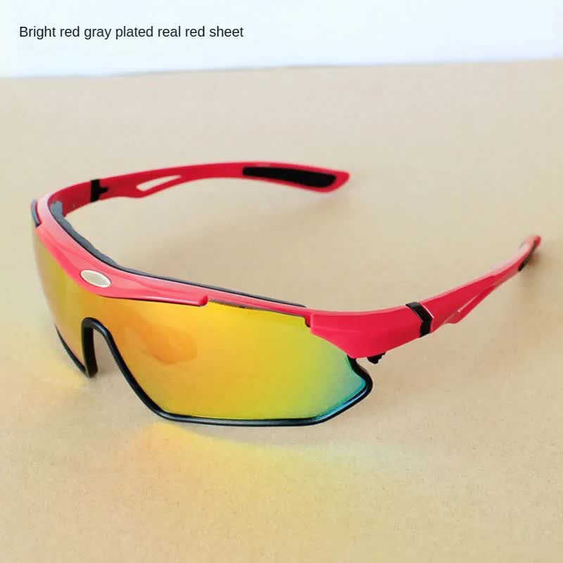 Multifunctional Cycling Glasses - Windproof and UV Protection Sports Eyewear Red
