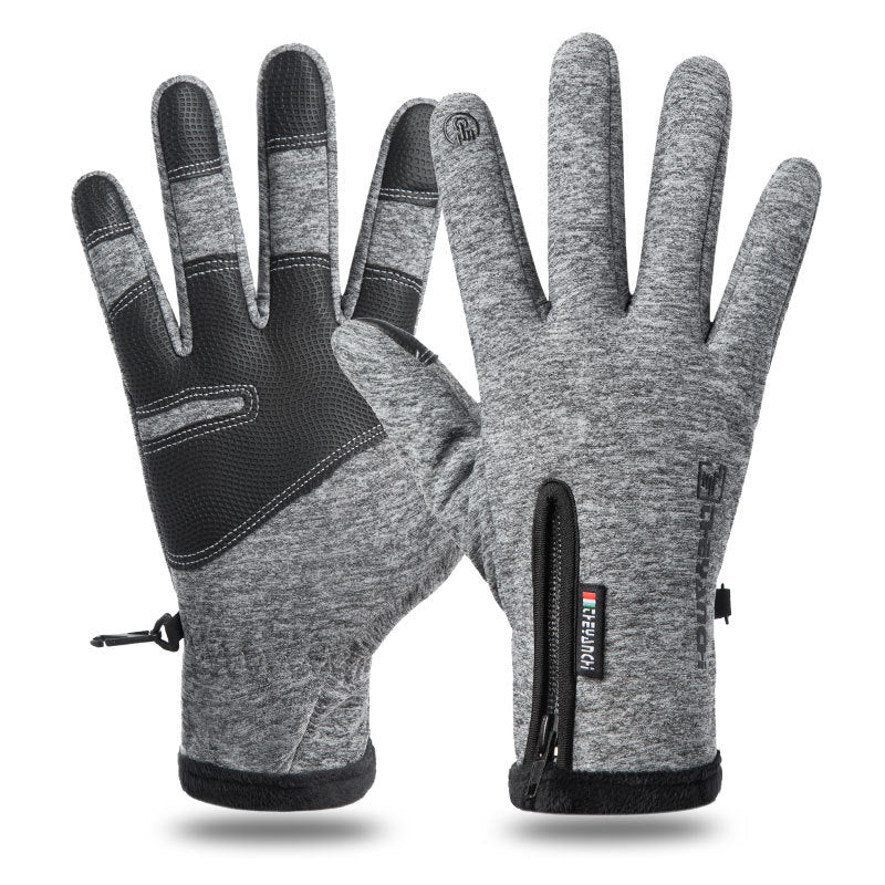 Touchscreen Winter Gloves|Waterproof, Windproof Thermal Gloves for Men Q9063 XL size Grey